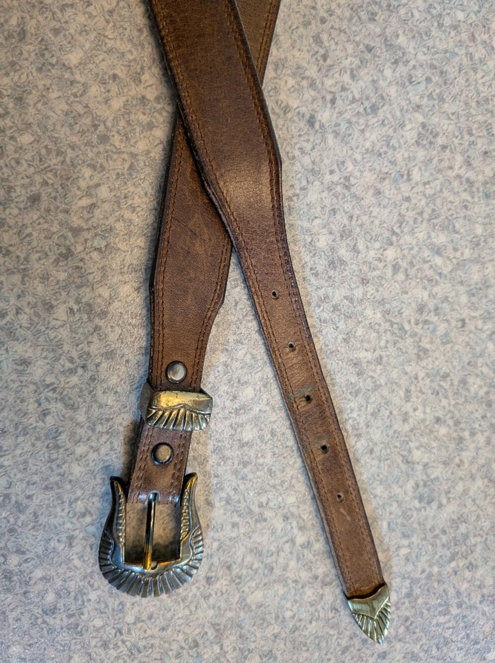 Nocona Vintage Brown Leather Belt
